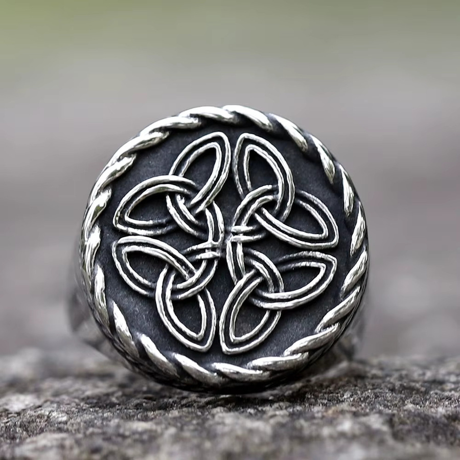 Herrenring Edelstahl, Vintage, Silber - Bild 2