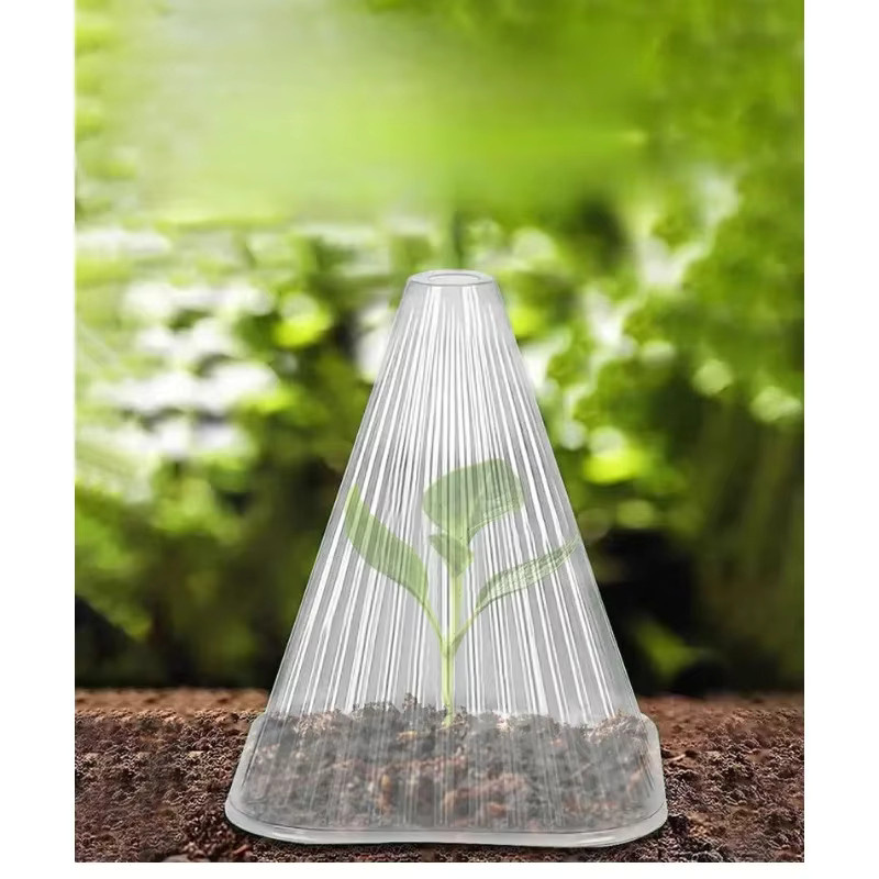 50er Set Wiederverwendbare Pflanzen-Sämlingsabdeckungen Transparent als Wind- und Frostschutz für Gemüse und Gewächshaus im Garten - Bild 2