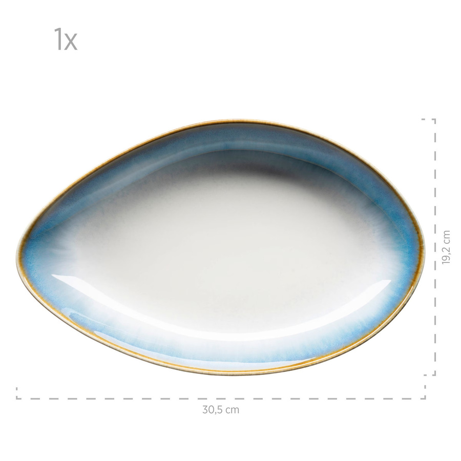 Mäser Servierschalen-Set La Sinfonia aus Keramik, 2-teilig, Blau - Bild 2