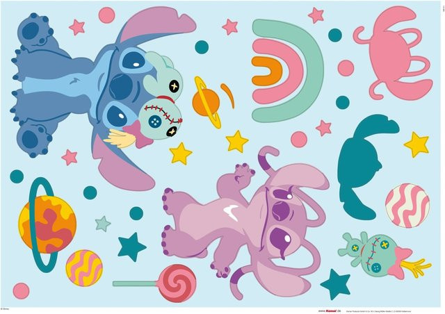 Komar Deko-Sticker Stitch World in Rosa Mischung (multicolour) - Bild 1