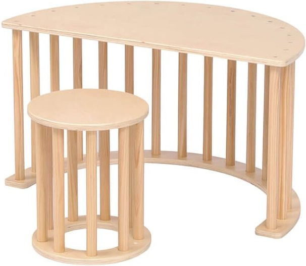 HOME DELUXE NALAN Kinderwippe inkl. Auflage, Natur / Holzfarben - Bild 1