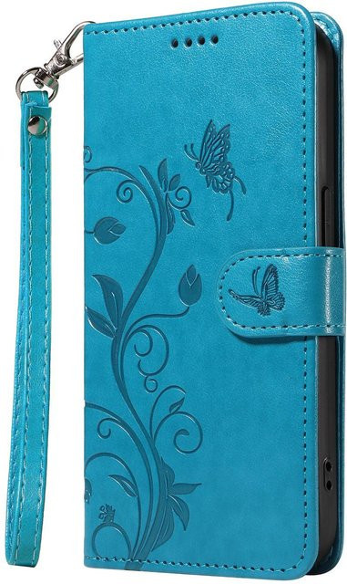 Leder-Brieftasche Klapphülle für Samsung Galaxy A-Serie (A57, A56, A55, A54, A53, A37, A36, A35, A34, A33, A26, A25, A24, A23, A16, A07, A06) in Türkis - Bild 1