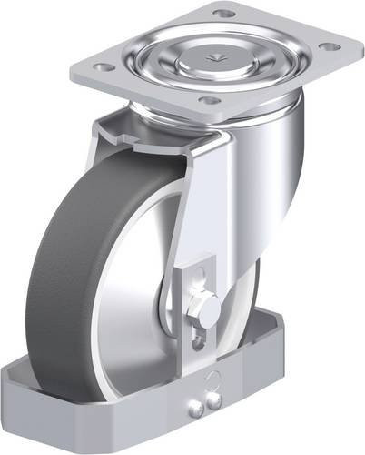 Blickle LH-POTH 160R-FA-FS Stahlblech-Lenkrolle in Silber mit 160 mm Rad-Durchmesser und 550 kg Tragfähigkeit - Bild 1