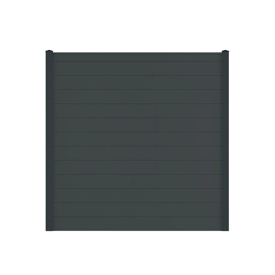 Vidual Sichtschutzzaun Snap 140 aus Aluminium in Anthrazit, blickdicht, zum Aufdübeln, Höhe: 175 cm, Länge: 35,45 m - Bild 2
