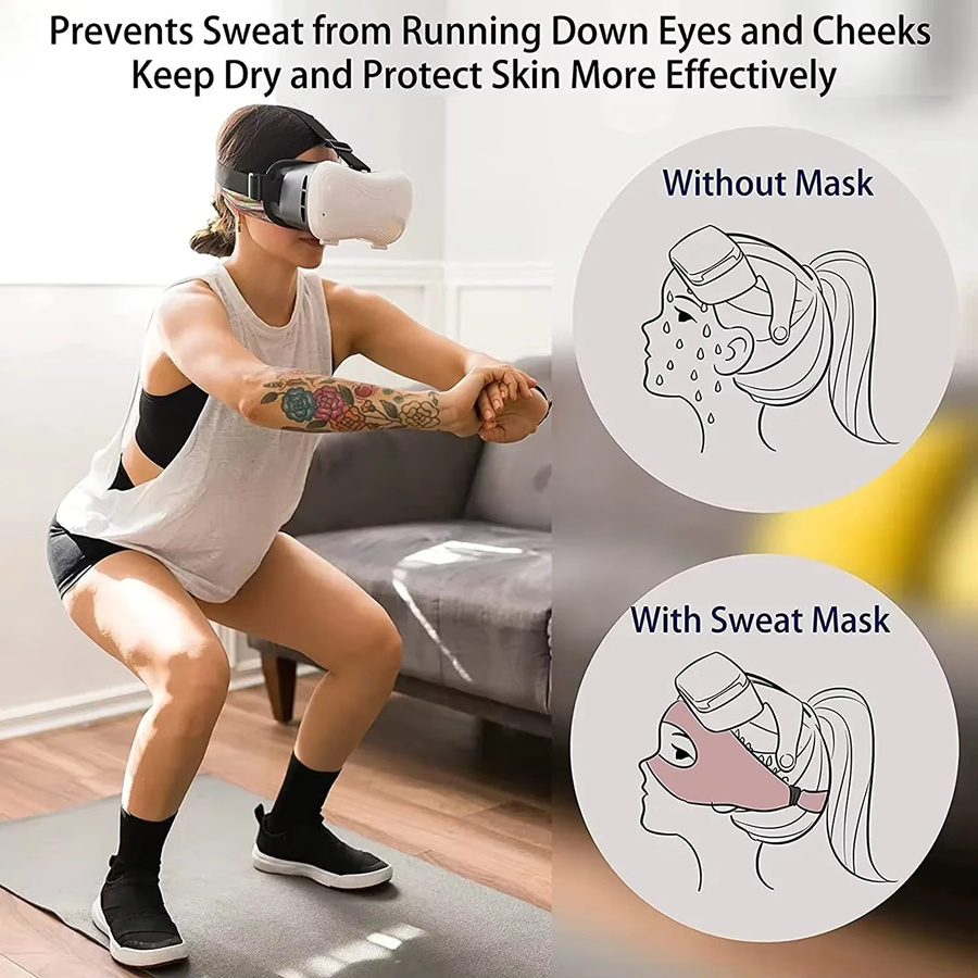 XIKCU Augenmaske für Meta Oculus Quest 2 Schweißband und VR-Brillenabdeckung in Blau - Bild 1