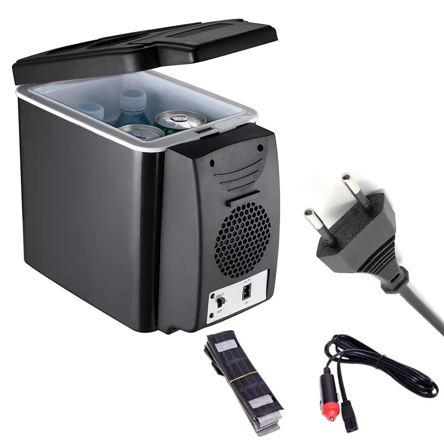 DWiusty 2-in-1 Mini-Kühlschrank mit Heiz- und Kühlfunktion, 6L tragbare Kühlbox für Auto und Zuhause, Schwarz - Bild 3