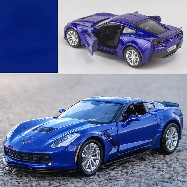 MAKEDA Chevrolet Corvette C7, Spielfahrzeug, 1:36, Metall, ab 3 Jahre - Bild 1