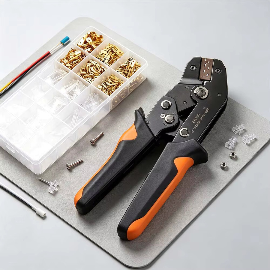 600-teiliges Ratschen-Crimpwerkzeug-Set SN-58B für AWG 23-16 und 0,25-1,5mm² inklusive 300 Isolierhülsen und 300 Spulen - Bild 3