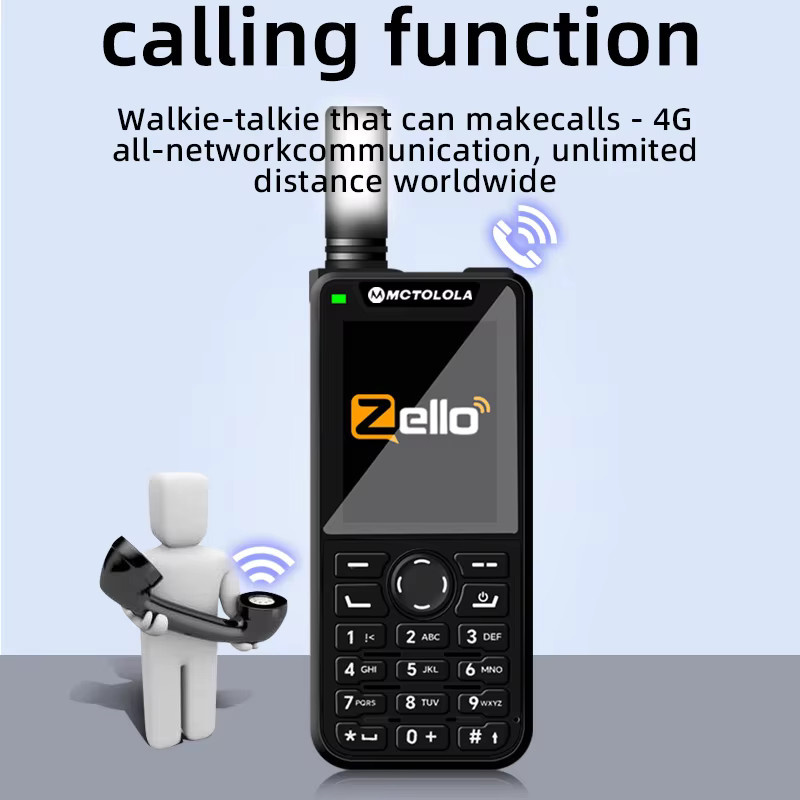 Motorola 4G POC Walkie-Talkie mit Android 9.0, 2,4-Zoll-Bildschirm, Zello Telefonfunktion, Wi-Fi und 2+16GB, Schwarz - Bild 4