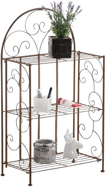 TPFGarden Standregal Rosi Pflanzregal aus Metall in Antik Braun - Bild 1