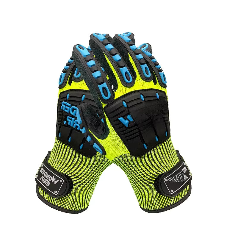 Wonder Grip Anti-Schlag- und Vibrations-Sicherheitsarbeitshandschuhe mit PVC-Knöchel und Nitril-Handflächenbeschichtung in Multicolour - Bild 5