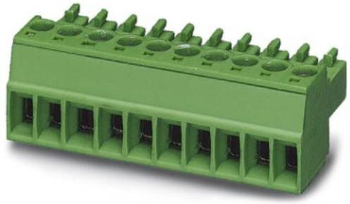 Phoenix Contact Buchsengehäuse-Kabel MC Polzahl Gesamt 9 Rastermaß 3.81mm Grau Grün 50 Stück - Bild 1