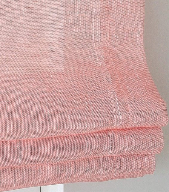 Raffrollo Heine Home in Pink, semi-transparent, B: 140 cm, H: 45 cm - Bild 1
