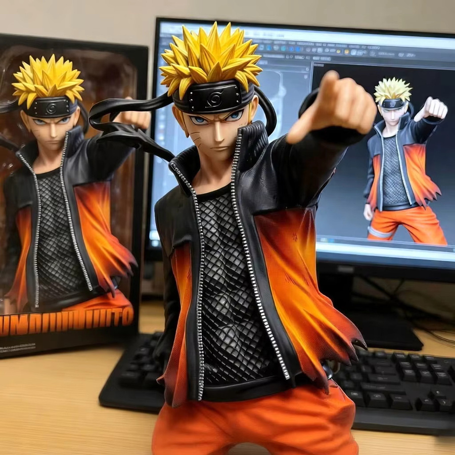 Bandai Naruto Shippuden Uzumaki Naruto HY Studio, Bewegliche Kampf-Serie, PVC-Modell, 32cm - Bild 2