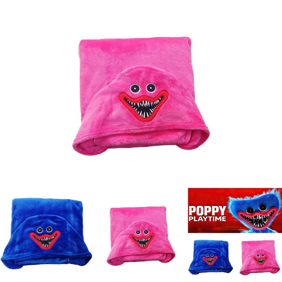 Poppy Playtime Motiv-Decke aus Plüsch in Blau, B/T: 150 x 80 cm - Bild 1