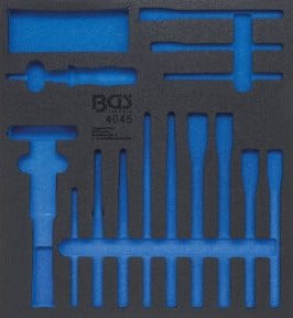 BGS Werkstattwageneinlage 2/3 blau aus Kunststoff für Art. 4045, B/T/H: 40,8 x 37,8 x 3,2 cm - Bild 1