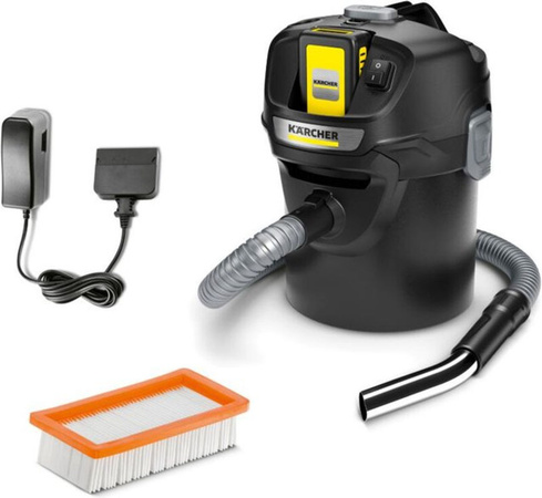 Kärcher Akku-Aschesauger AD 2 Battery Set Schwarz für Kaminofen und Holzkohle