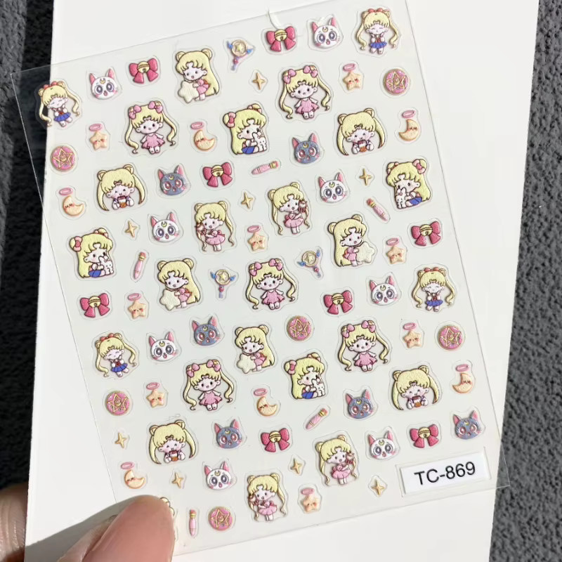 Bandai Sailor Moon Tsukino Usagi Motiv Nagelaufkleber und Dekorationsaufkleber in Multicolour - Bild 3