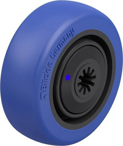 Blickle Schwerlast-Rad POBS 80/8XKF in Schwarz und Blau mit Kunststoffrollen und 140kg Tragfähigkeit - Bild 1