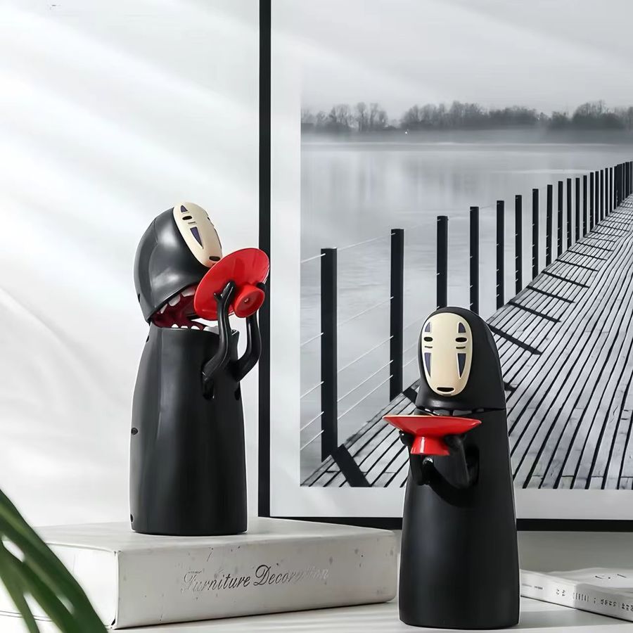 Bandai Gesichtsloser Mann Anime Figur Sparschwein mit automatischer Münzaufnahme als Geschenk für Jungen - Bild 5
