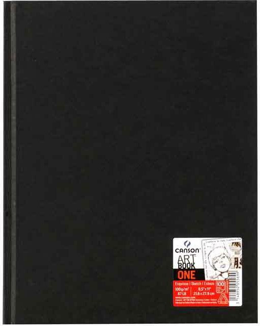 Canson Art Book One Skizzenbuch Schwarz mit 98 Blatt, Breite: 21,6 cm, Höhe: 27,9 cm - Bild 1