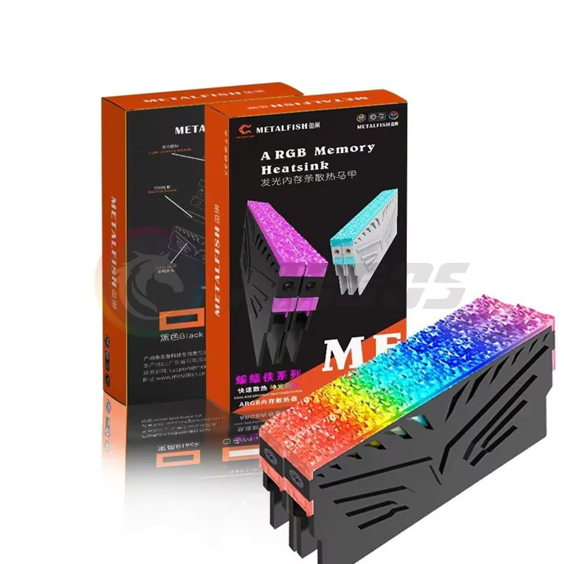 FREEZE MOD ARGB RAM-Kühlweste für Desktop DDR3 DDR4 DDR5, Diamant-RGB-Design, Schwarz/Mehrfarbig, 2er-Pack - Bild 5