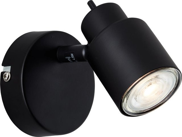 Brilliant LED-Wandspot Andres Schwarz matt mit verstellbarem Reflektor und GU10 Fassung - Bild 1