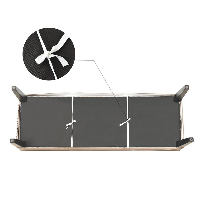 Weicher Bankbezug aus Stretch-Samt in Grau für Esszimmer und Fußhocker, abnehmbarer und elastischer Sitzschutz von Household supplies MH - Bild 2