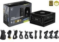 MSI MAG A1000GLS PCIE5 PC-Netzteil, 1000W, 80 Plus Gold, Schwarz - Bild 1