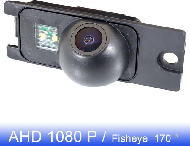 Avnononider Full HD 1080p Fish Eye Rückfahrkamera mit 170 Grad Sichtfeld und Nachtsicht für Volvo V70 R XC70 in Schwarz - Bild 1