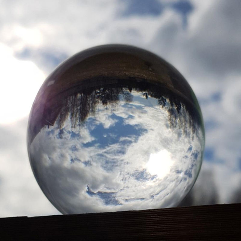 Transparente Kristallkugel aus Glas von Our Sweet Home, runde Glasdekoration in Weiß, Durchmesser: 30 mm - Bild 8