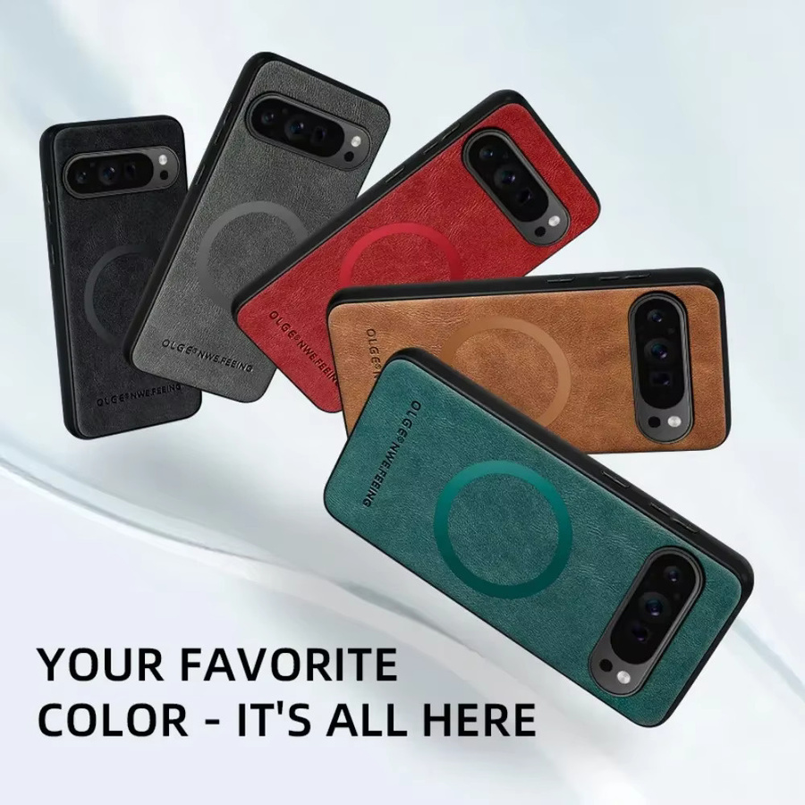 Google Retro Rindsleder Handyhülle für Google Pixel 10, 9 Pro XL, 8, 7 A Pro in Schwarz oder Braun mit stoßfestem TPU-Rahmen und kabellosem Laden - Bild 5