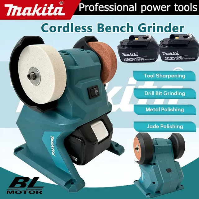 Makita Akku-Tischschleifer mit 5500 U/min für Metall, Stein und Messer, 18V Akku-System - Bild 1