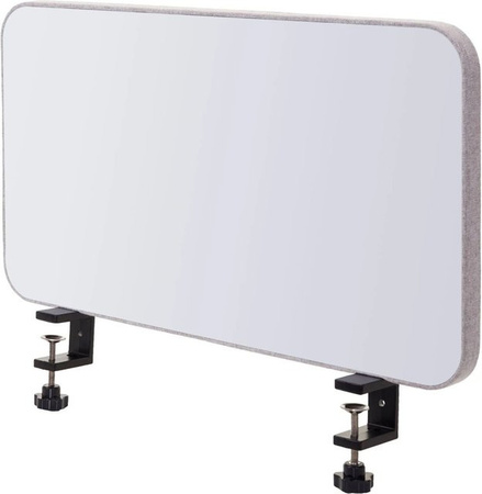 MCW Tisch-Whiteboard G74 Büro-Sichtschutz Trennwand als Magnettafel und Pinnwand aus Stoff in Grau, Breite: 60 cm, Höhe: 35 cm