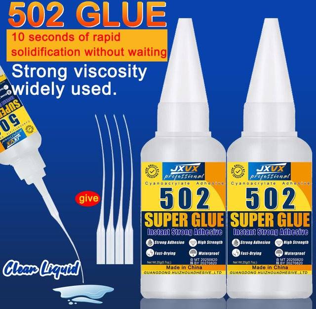 JXVX 502 Superkleber hochfester Flüssigkleber für Metall, Kunststoff, PVC und Holz - Bild 1