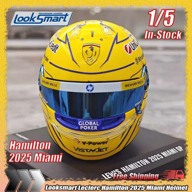 Looksmart Leclerc Hamilton 2025 Miami Helm Simulationsmodell, Harz - Bild 1