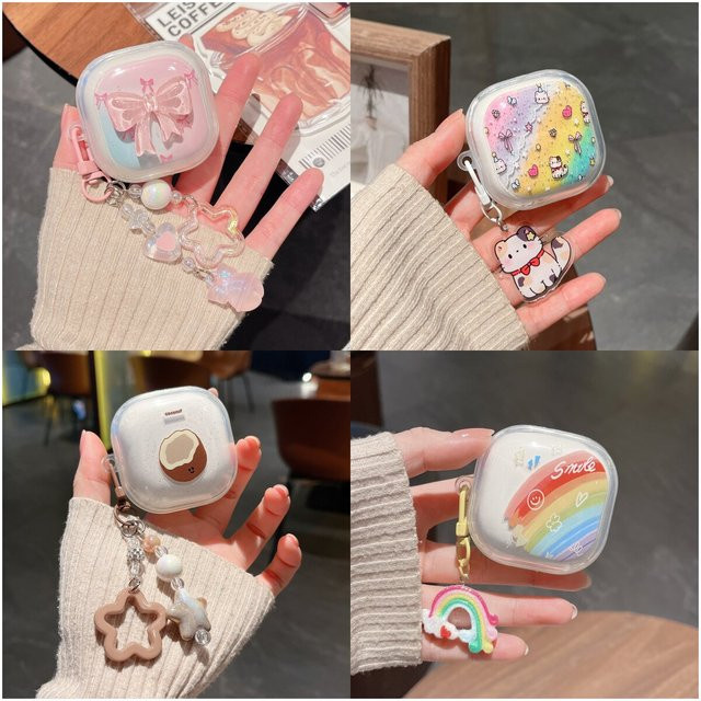 Schutzhülle für Samsung Galaxy Buds Live 2 Pro FE in transparentem Design aus weichem TPU mit niedlichem Cartoon-Motiv - Bild 1