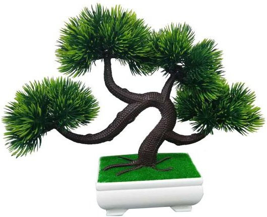 Bluelans Künstlicher Mini-Kiefer Bonsai als Tischdekoration in Grün, Höhe: 24,0 cm, Breite: 22,0 cm, Tiefe: 22,0 cm - Bild 1