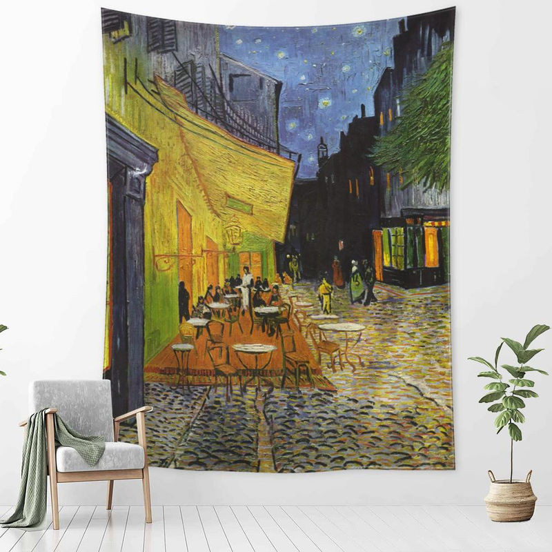 Wandbehang Binchi Outdoor Equipment mit Landschaftsmotiv im Van-Gogh-Stil, Bohemian Design, mehrfarbig, B: 230 cm, H: 180 cm - Bild 1