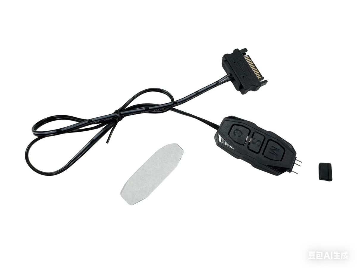 AuyiHomu 5V 3-Pin ARGB Gehäusebeleuchtungs-Controller mit 3 Tasten für LED-Streifen und Lüfter, Schwarz/Multicolor - Bild 2