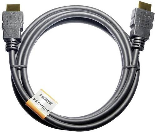 Maxtrack HDMI-Kabel 4K UHD in Schwarz, Länge: 1,00 m - Bild 1