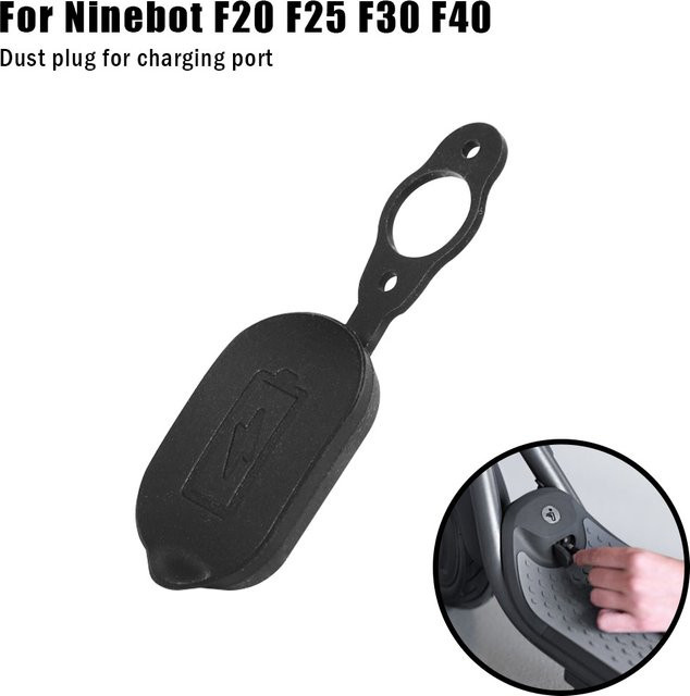Ninebot Silikon-Ladeanschluss für Elektro-Roller F20 F30 F40, wasserdicht und anti-Reibung, Schwarz - Bild 1
