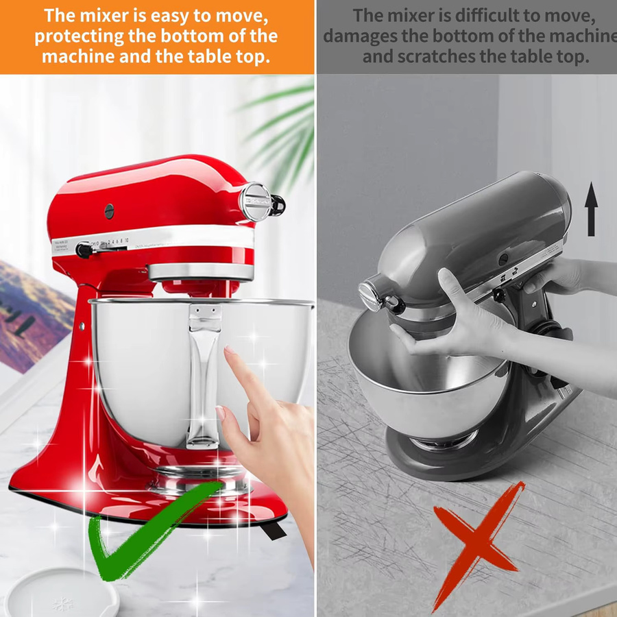 DUTRIEUX Gleitmatte für KitchenAid Standmixer, kompatibel mit 4,5-5 Qt Tilt-Head Modellen, Schwarz - Bild 5