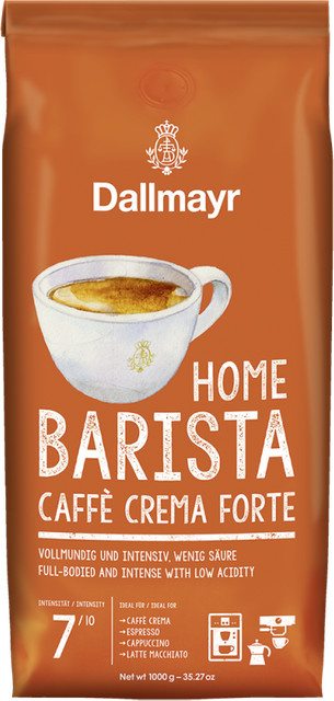 Dallmayr Home Barista Caffè Crema Forte, ganze Bohne, 1 kg - Bild 1