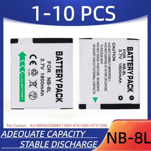 Canon NB-8L Li-Ion Akku mit 1800mAh für Digitalkameras - Bild 1