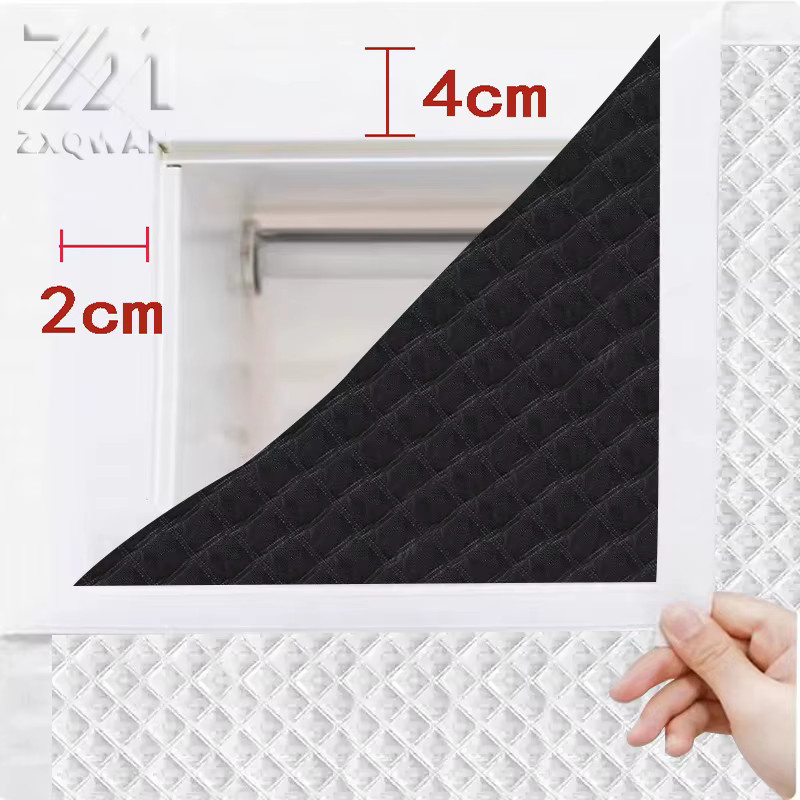 Winddichter und thermoisolierender Türvorhang aus Baumwolle in Weiß, magnetischer Balkonvorhang mit Doppelschicht, B/H: 130 x 180 cm - Bild 2