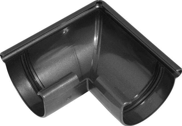 Marley Rinnenwinkel RG 100 Halbrund in Anthrazit-Metallic - Bild 1