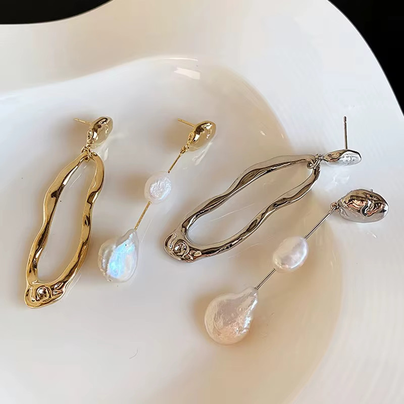 HYFAD Ohrring, asymmetrisch, Süßwasserperle, Damen, Mädchen - Bild 3