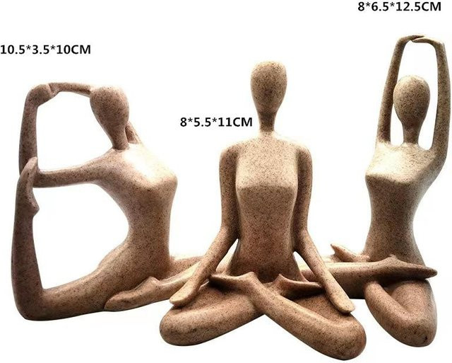 Abstrakte Yoga-Ornamente von Yiran Furniture aus Harz als moderne Deko-Figur für dein Wohnzimmer oder Yogastudio, B/T/H: 11,0 x 5,5 x 5,5 cm - Bild 1