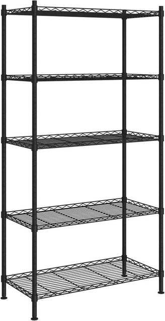 vidaXL Lagerregal mit 5 Böden aus Eisen in Schwarz, B/T/H: 90 x 35 x 180 cm - Bild 1